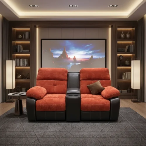 Sillón Reclinable Doble Medellin Con Porta Vasos Especial
