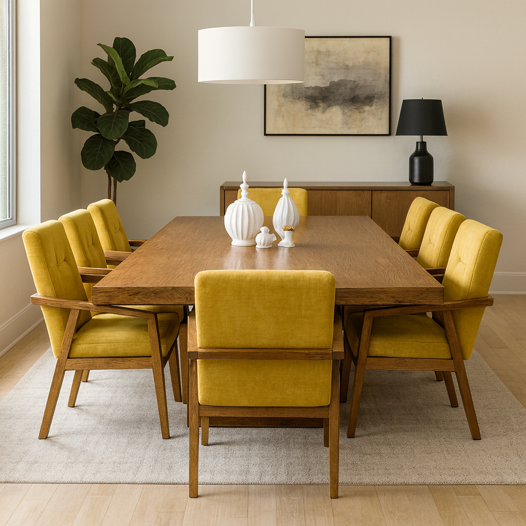 Comedor Diamante Moderno Minimalista 8 Sillas Rectangular