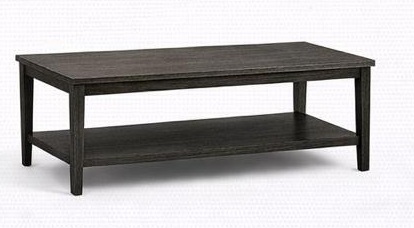 Mesa de centro rectangular con entrepaño en chocolate oscuro