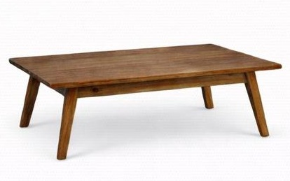Mesa de centro rectangular en madera nogal