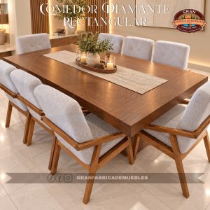 Comedor Diamante Rectangular de 8 Sillas