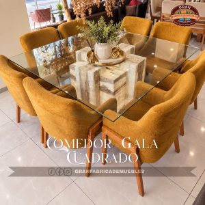 Comedor Gala Cuadrado de 8 Sillas